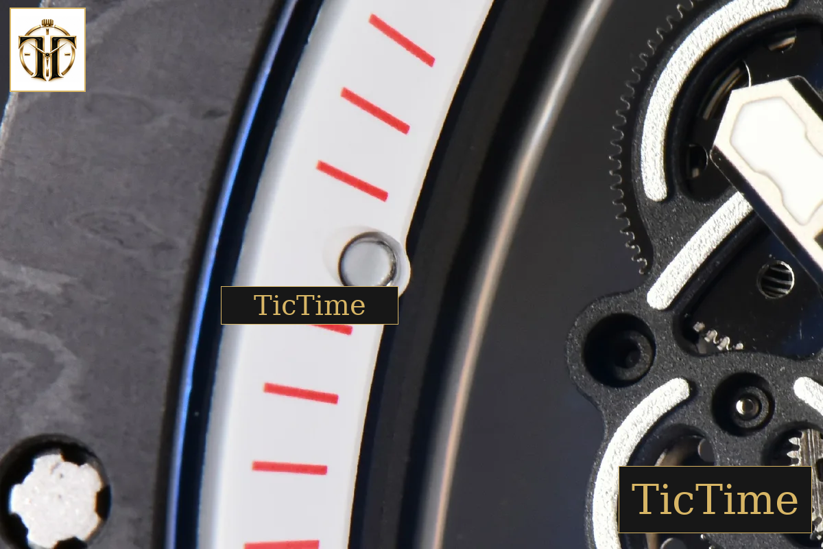 NTPT RM055 43mm ZF White/Pink Bezel White Crown White Rubber Strap V6 RMUL2 — foto 7