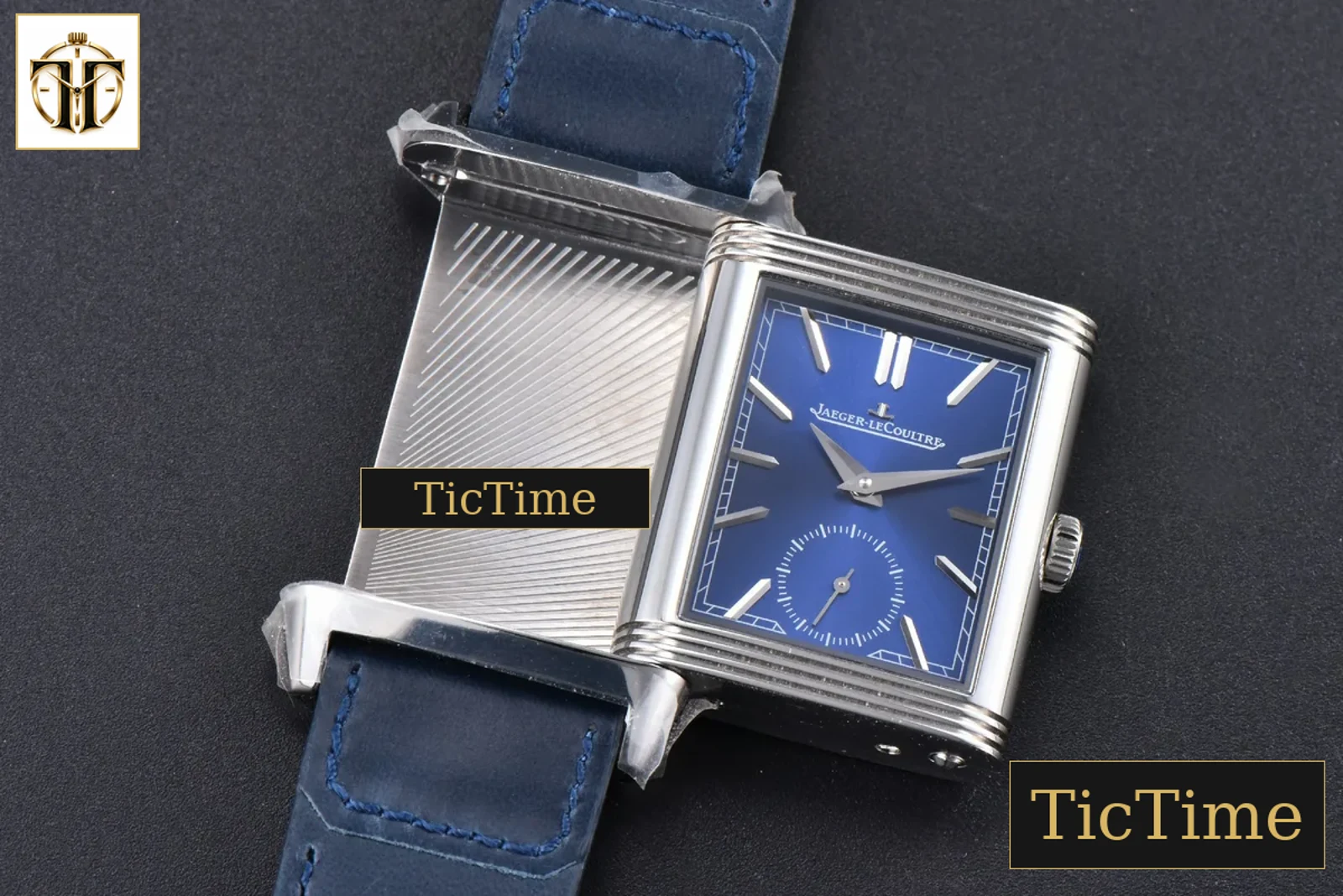 Master Reverso Tribute Small Seconds 30x47mm MGF Blue Dial Blue Leather Strap A854A — foto 13