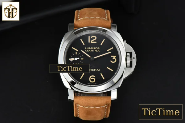Foto frontal — PAM416 44mm HWF Black Dial Brown Leather Strap A6497
