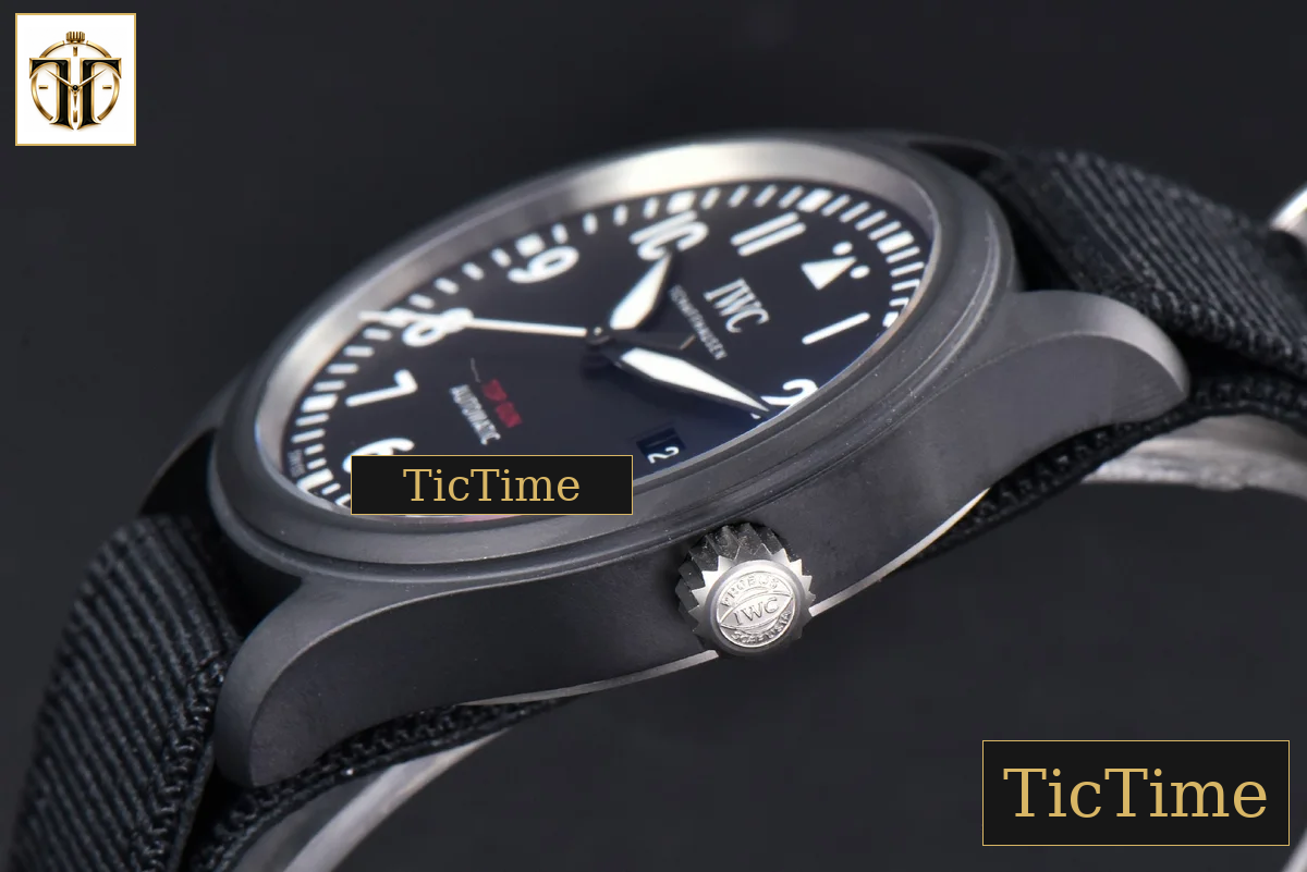 Pilot Top Gun IW326901 41mm ZF Black Ceramic Black Nylon Strap A32111 — foto 12