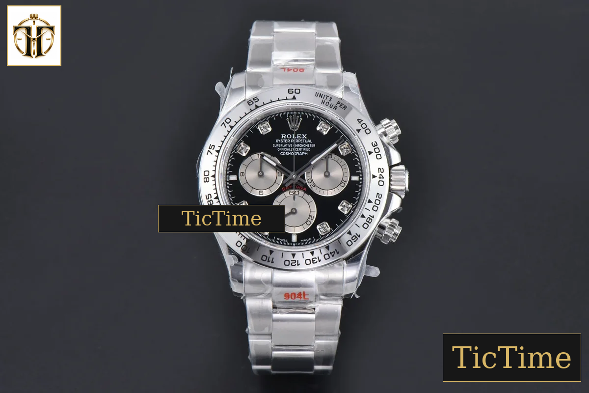 Daytona 904L 126509 40mm BPF SS Black Dial Sliver Subdial Diamond Marker SS Bracelet SH4131 — foto 2