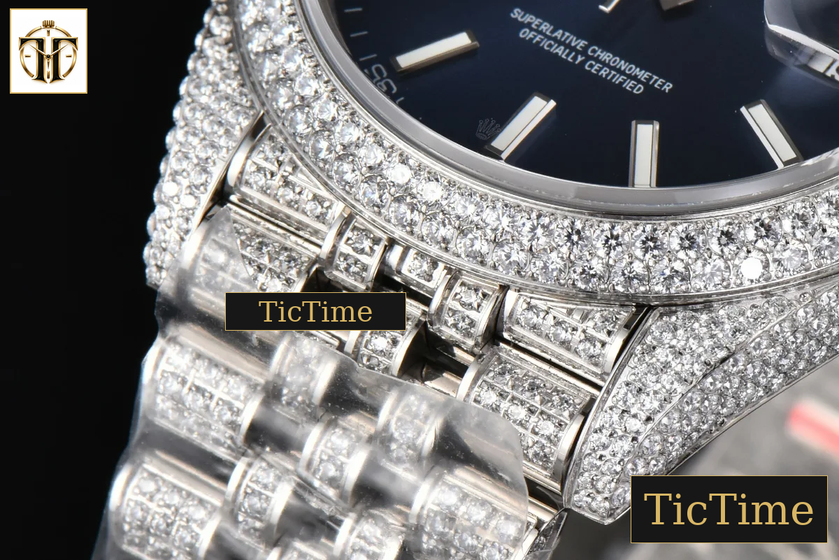 Datejust Full 41mm GMF Diamond Blue Dial Jubilee Bracelet A2824 — foto 10