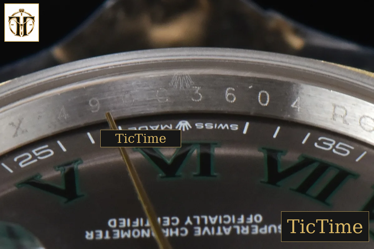 DateJust 36mm BPF YG/SS Diamond Wimbledon Gray Dial Green Marker Jubilee Bracelet A2824 — foto 14