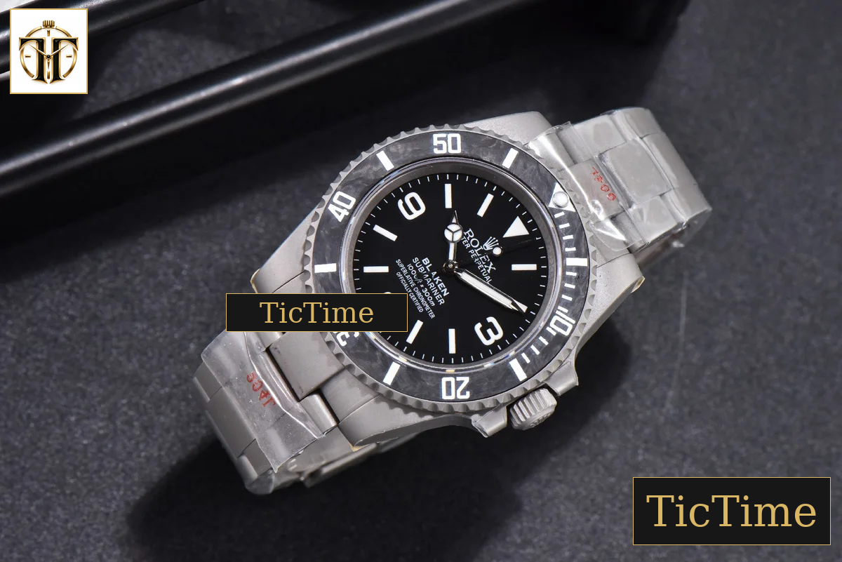 Submariner DIW Sandblasted 40mm VSF Black Carbon Dial SS Bracelet VS3135 — foto 4