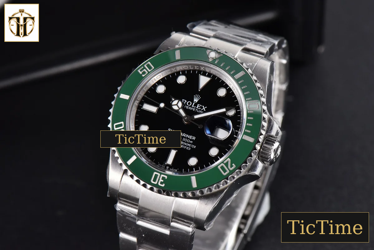 Submariner LV Kermit 904L 126610 41mm VSF Green Ceramic SS Bracelet VS3235 — foto 4