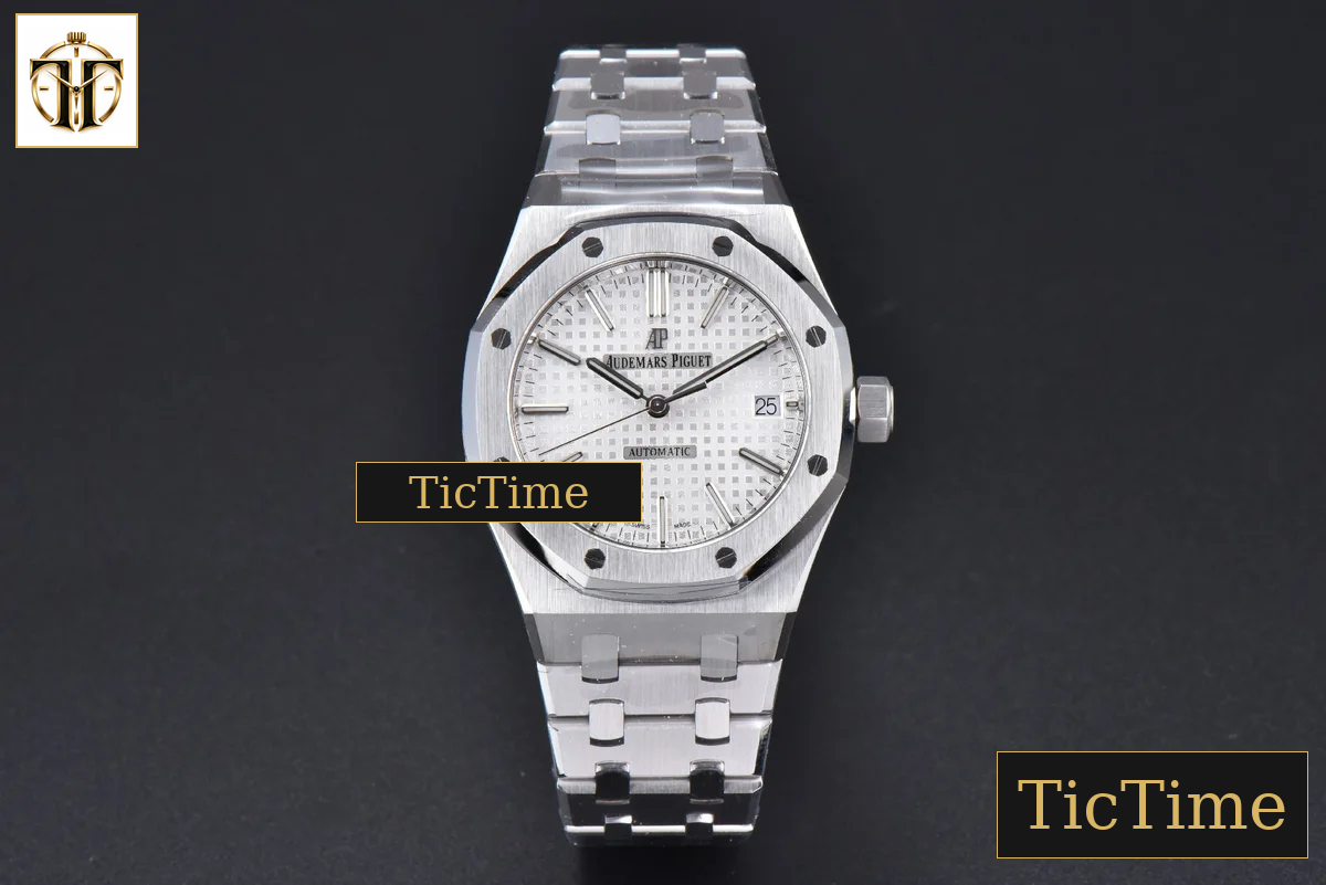 Royal Oak 15450 37mm APSF SS White Textured Dial SS Bracelet A3120 — foto 2