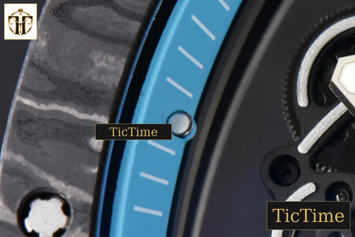 NTPT RM055 43mm ZF Blue Bezel Blue Crown blue Rubber Strap V6 RMUL2 — foto 8