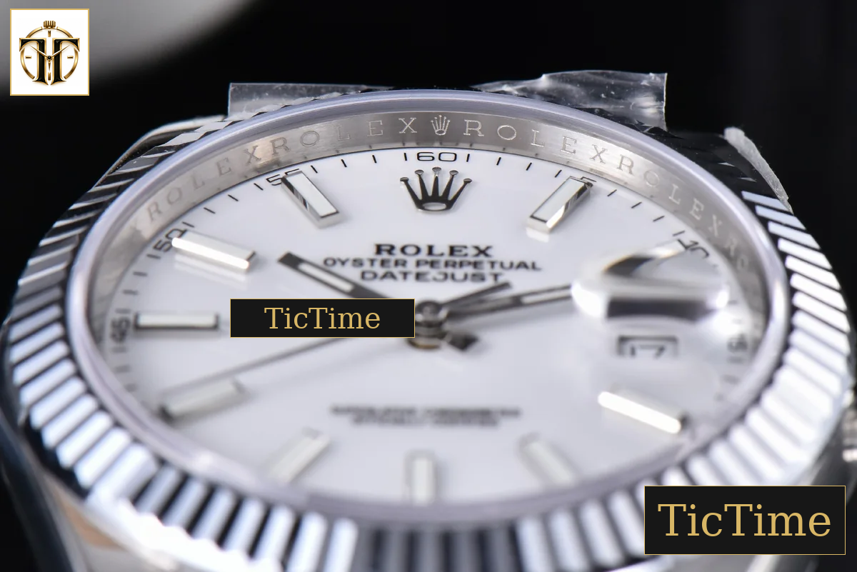 DateJust Fluted Bezel 126334 41mm VSF White Dial Oyster Bracelet VS3235 — foto 27