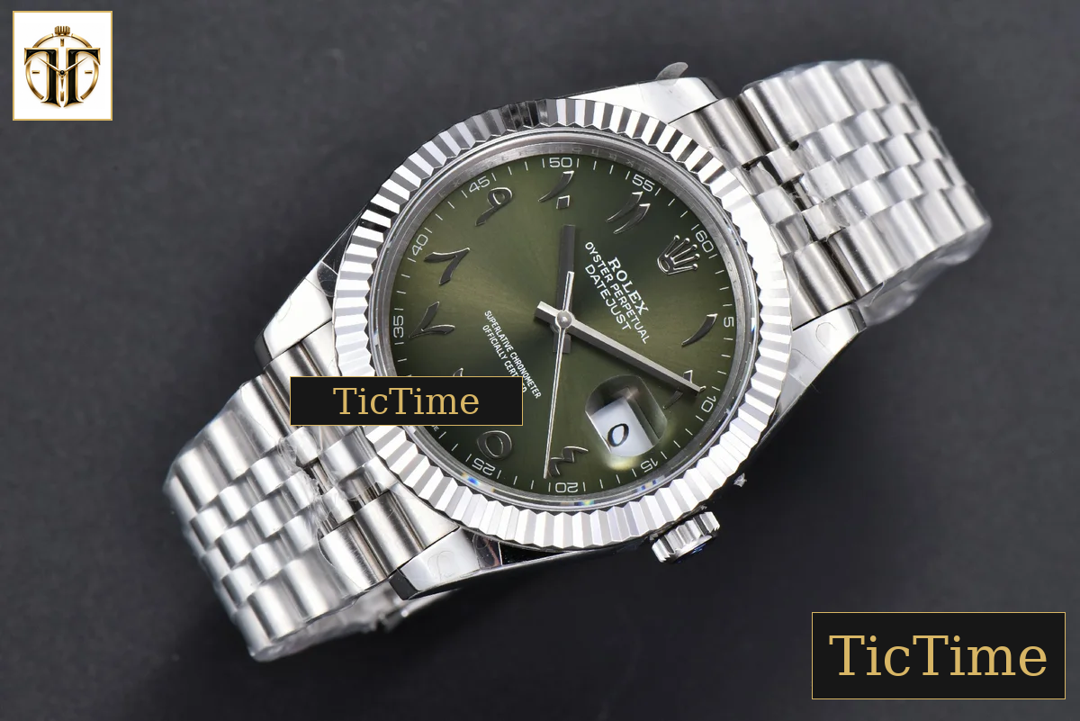 DateJust 126334 41mm BPF Olive Green Arabic Dial Jubilee Bracelet A2824 — foto 15