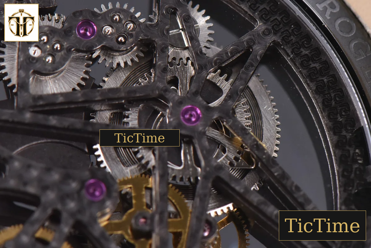 Excalibur Spider 47mm BBRF Skeleton Dial Black Leather Strap Flying Tourbillon Manual Wind — foto 17