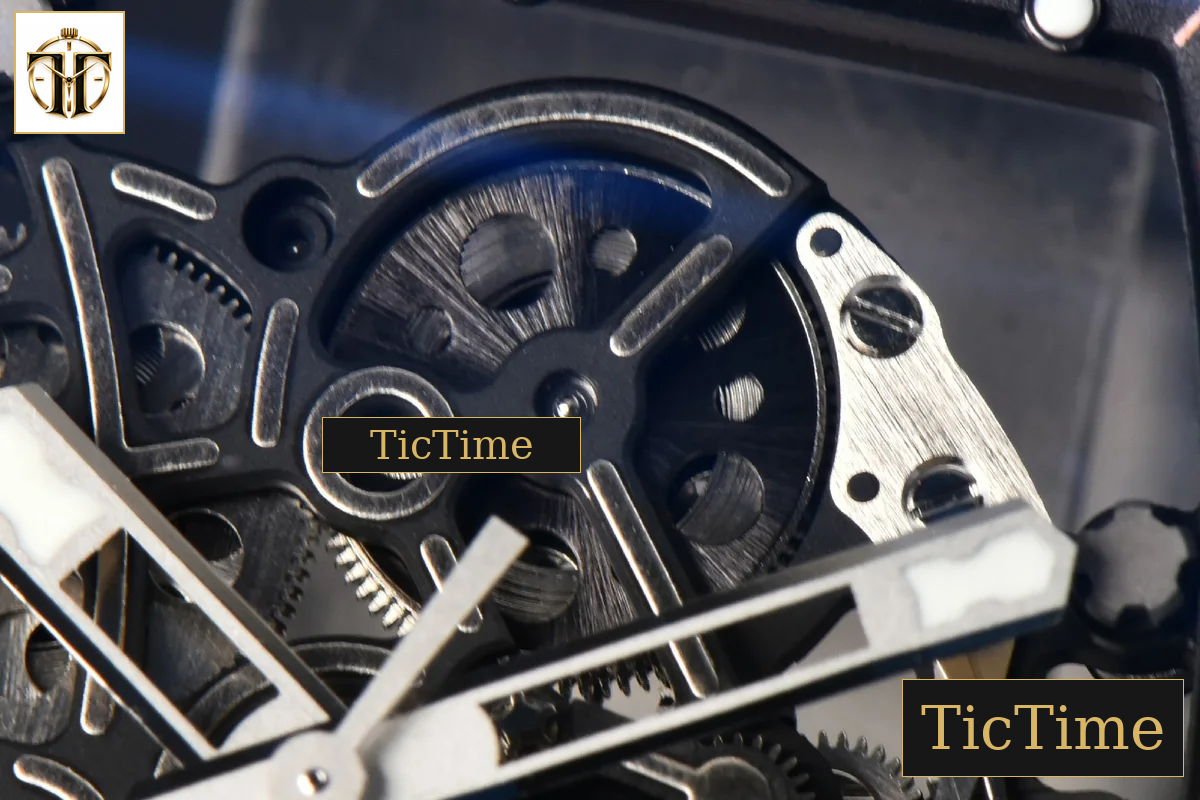 RM055 42.7mm APSF Black Skeleton Dial Black Bezel Red Crown Black Rubber Strap RMUL2 — foto 6
