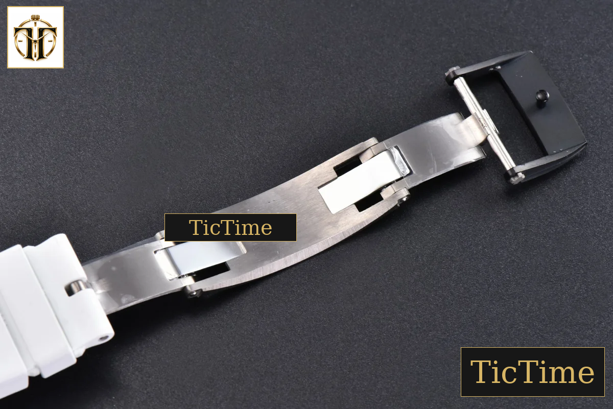 NTPT RM035-02 42mm ZF Skeleton Dial White Rubber Strap NH05A — foto 33