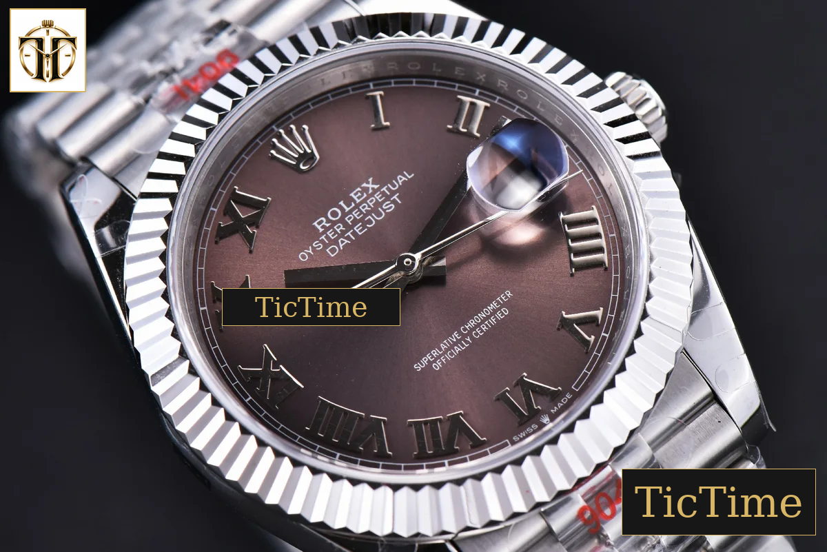 Datejust 41mm GMF SS Gray Dial Roma Marker Fluted Bezel Jubille Bracelet VR3235 — foto 13