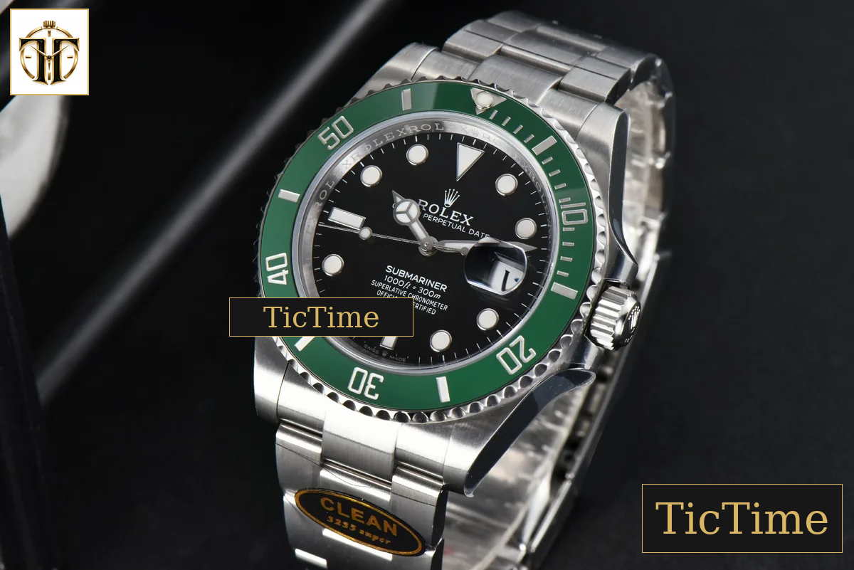 Submariner LV 126610 41mm Clean Factory Green Ceramic Black Dial SS Bracelet VR3235 — foto 4