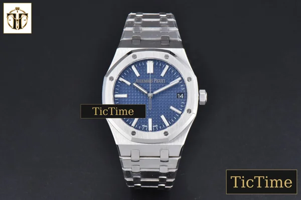 Foto frontal — Royal Oak “50th Anniversary” 15510 41mm APSF SS Blue Dial SS Bracelet V2 Free Sprung SA4302