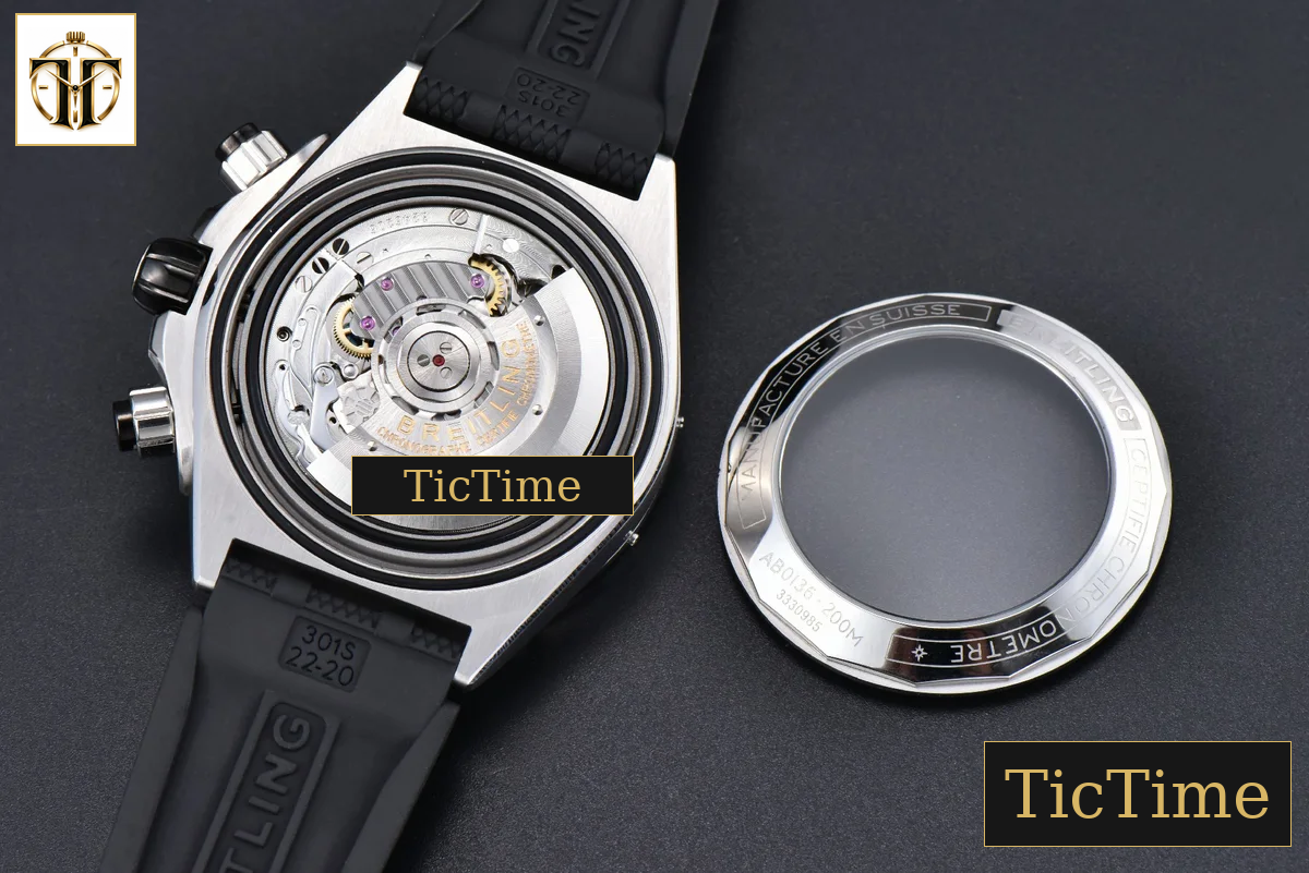 Chronomat B01 44mm BLSF Black Bezel Black Dial Rubber Strap 7750 — foto 17