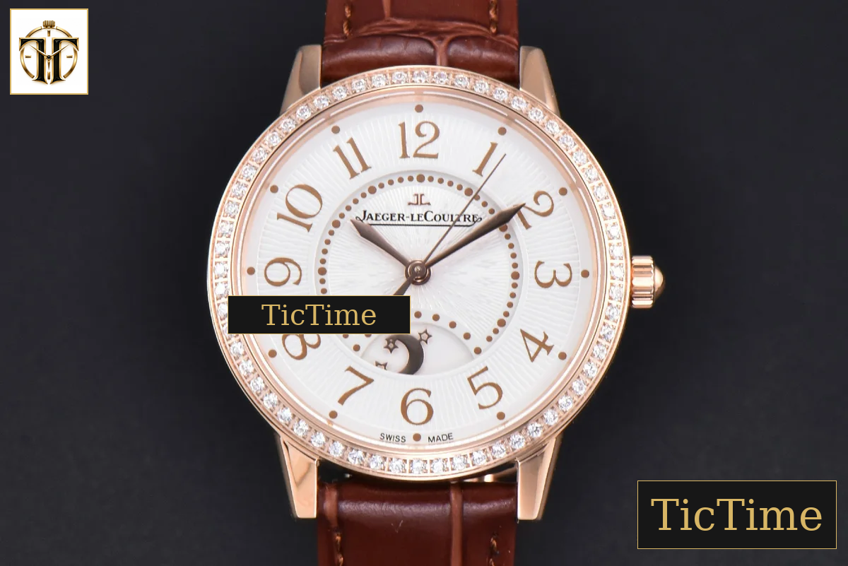 Rendez-Vous Night & Day 34mm APSF RG Diamond White Textured Dial Brown Leather Strap A898 — foto 2