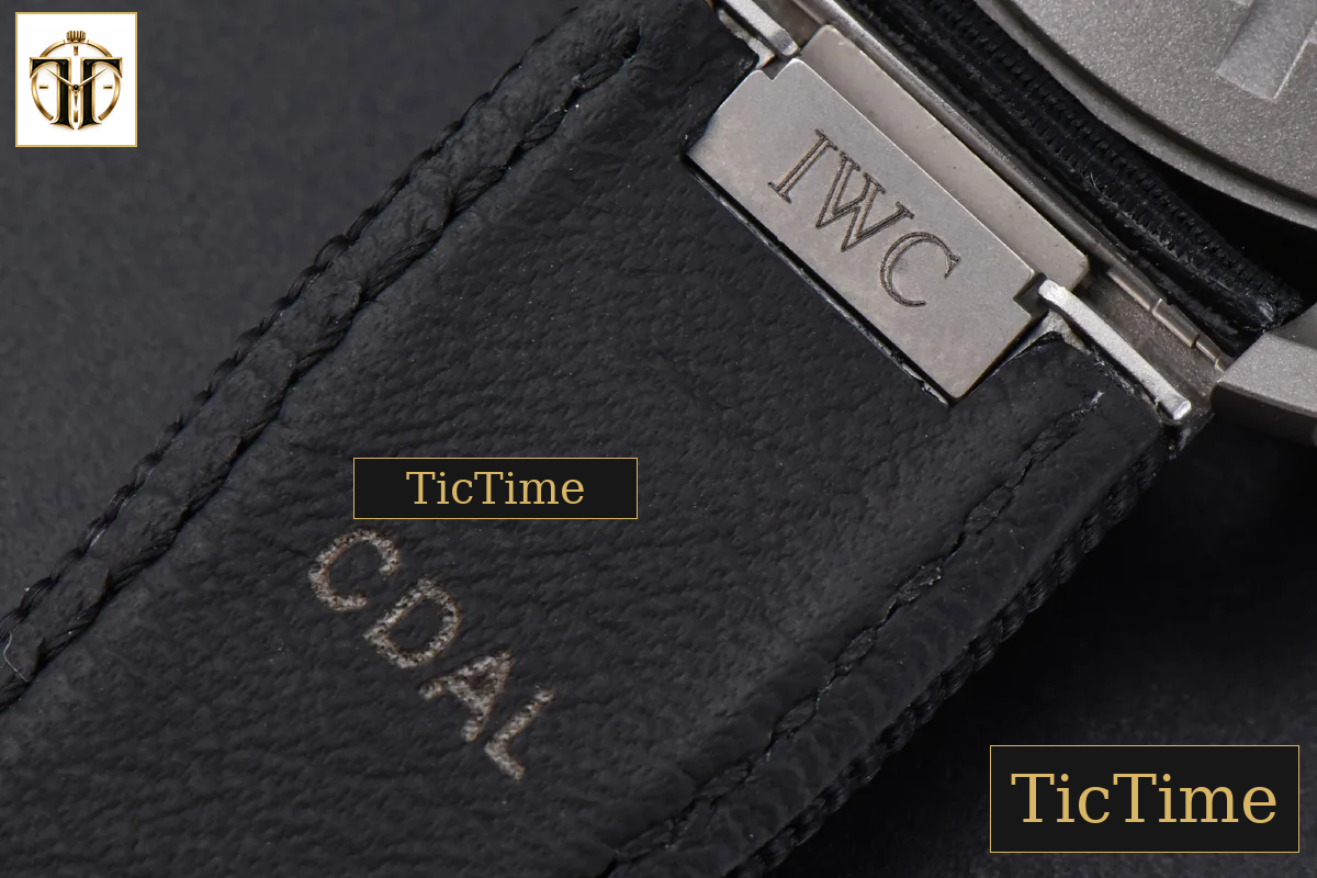 Mark XX Ti Case IWC328201 40mm V7F Black Dial Black Leather Strap A2892 — foto 24