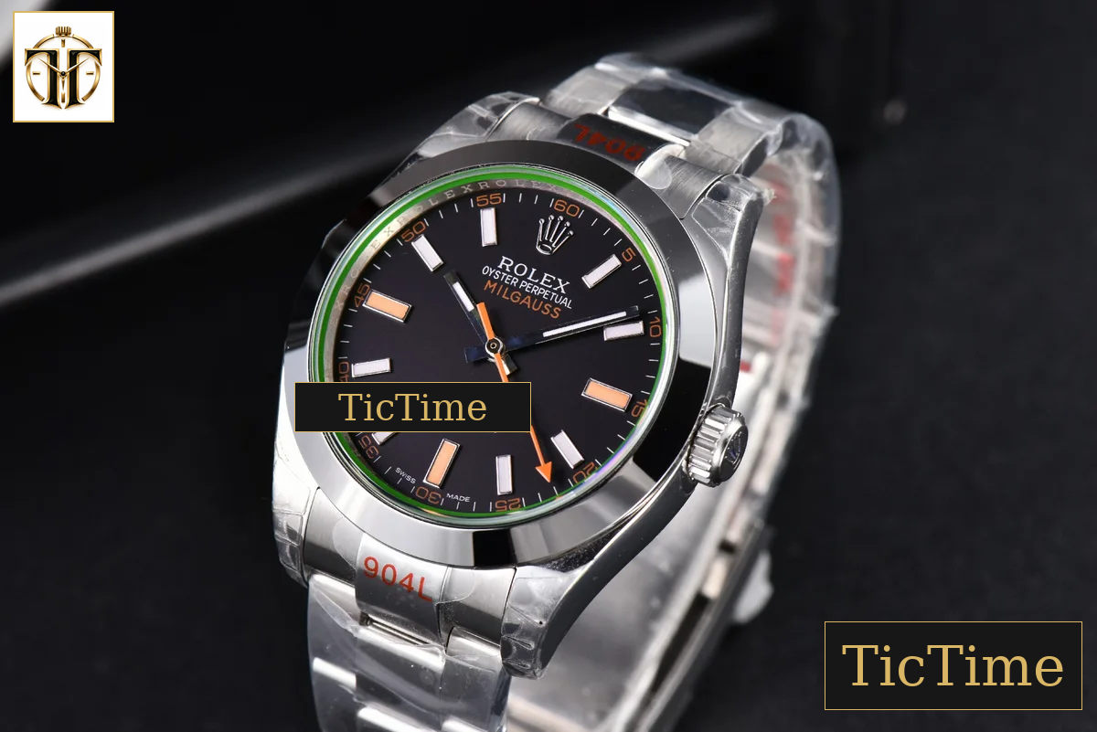 Milgauss 904L 116400 40mm GMF Black Dial SS Bracelet SH3131 — foto 5