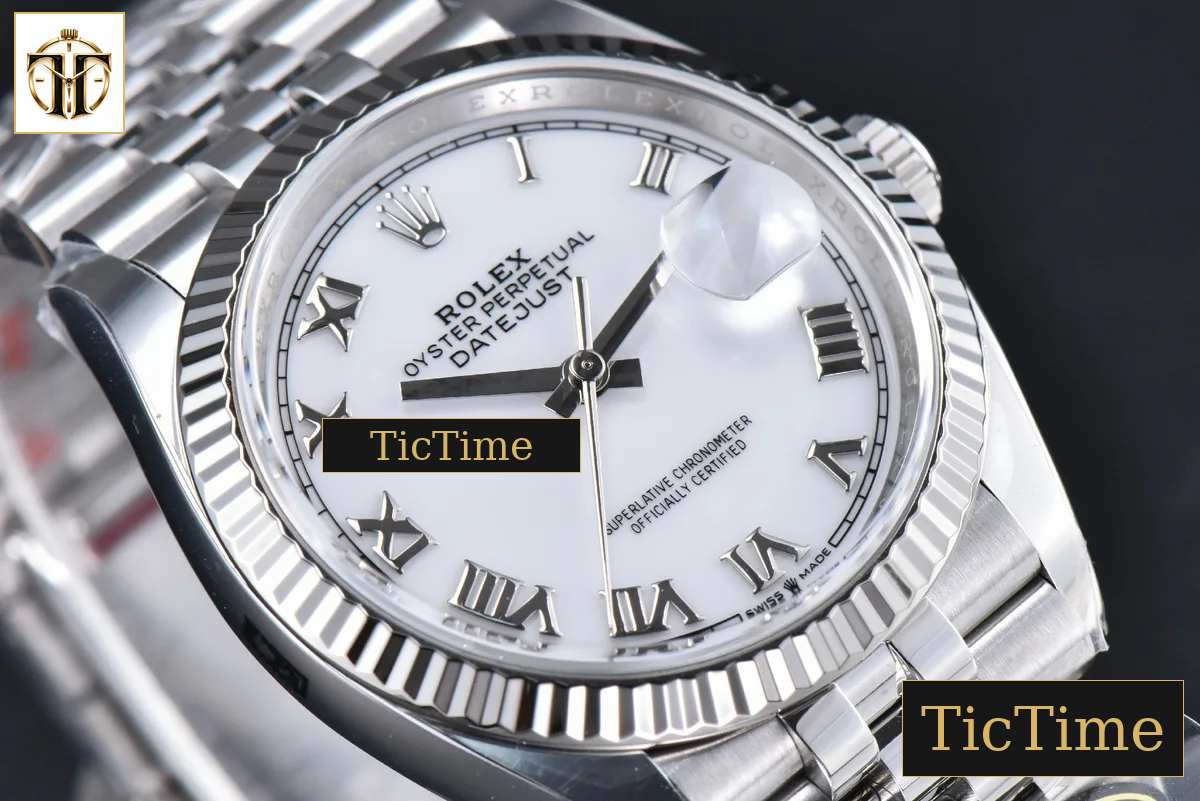 DateJust white Dial Roma Maker Jubilee Bracelet 126234 36mm Clean Factory VR3235 — foto 14