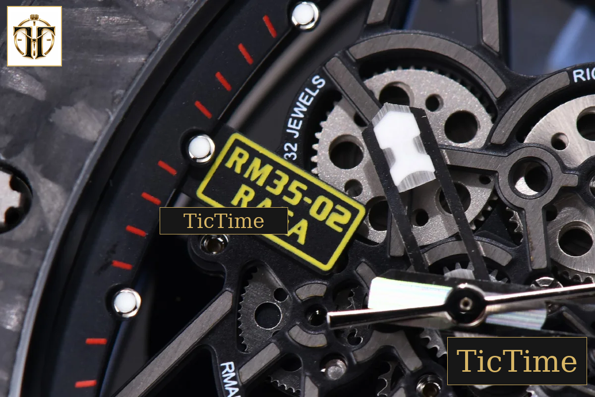 RM035-02 KVF Skeleton Dial Red Blue Rubber Strap V3 Miyota8215 — foto 7