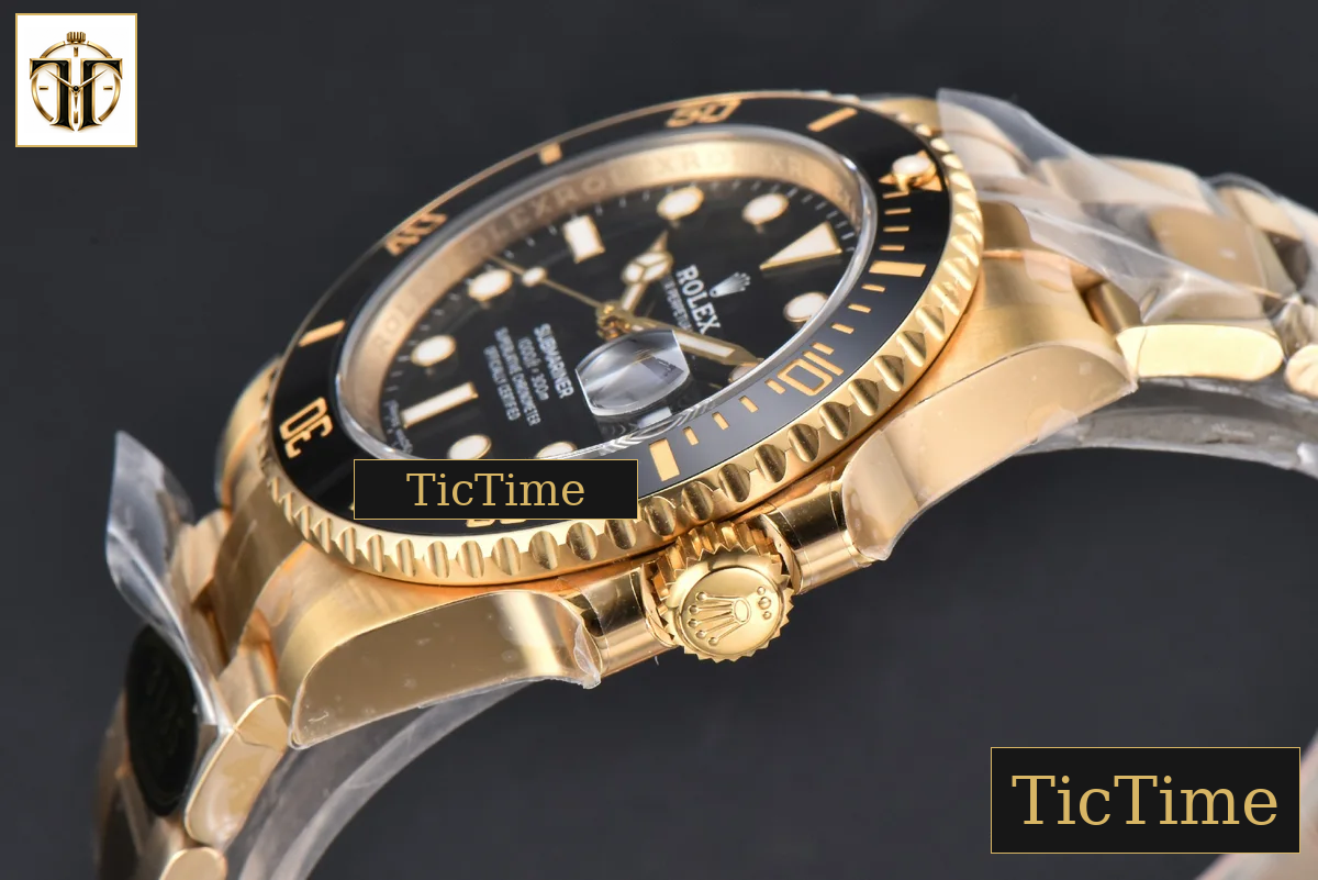 Submariner LN 116618 40mm Clean Factory YG Black DIal YG Bracelet VR3135 — foto 11