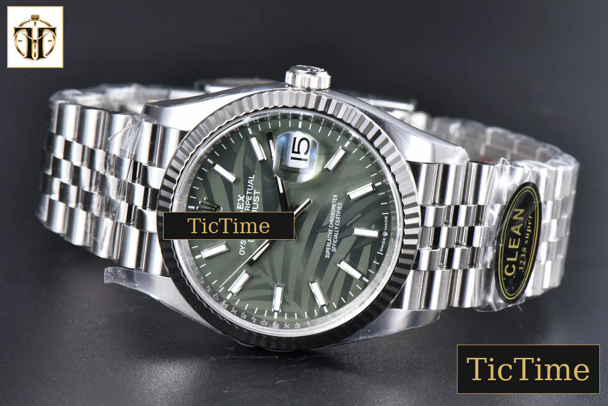DateJust 126234 36mm Clean Factory Green Plam Dial Jubilee Bracelet VR3235 — foto 5