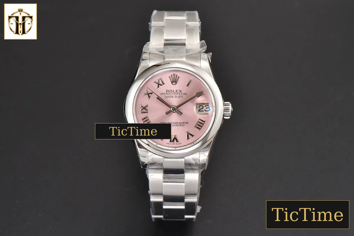 DateJust Ladies 904L Smooth 31mm WF Pink Dial Roma Marker Oyster Bracelet A2671 — foto 3