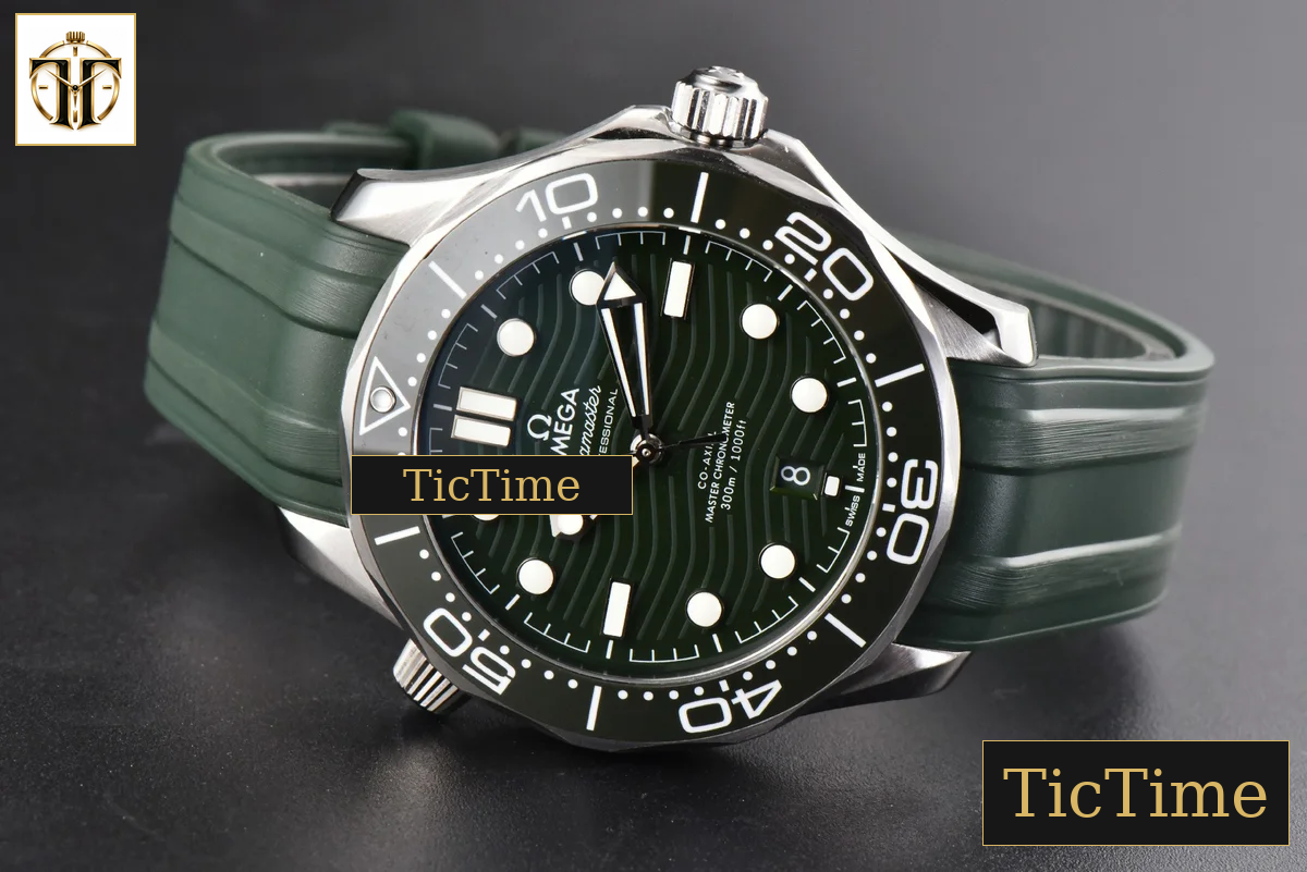 Seamaster Diver 300M 42mm VSF Green Ceramic Green Dial Green Rubber Strap VS8800 — foto 12