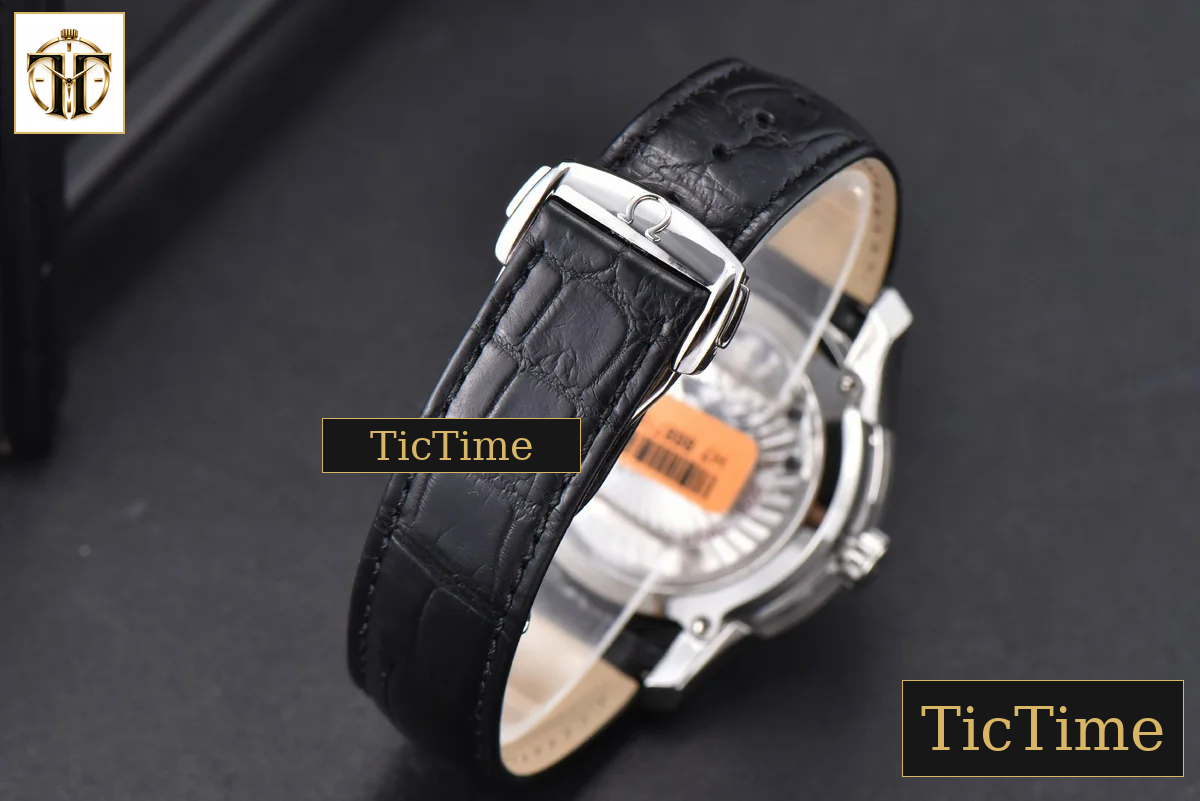 De Ville Hour Vision 41mm VSF White/Silver Dial Black Croco Strap A8500 — foto 29
