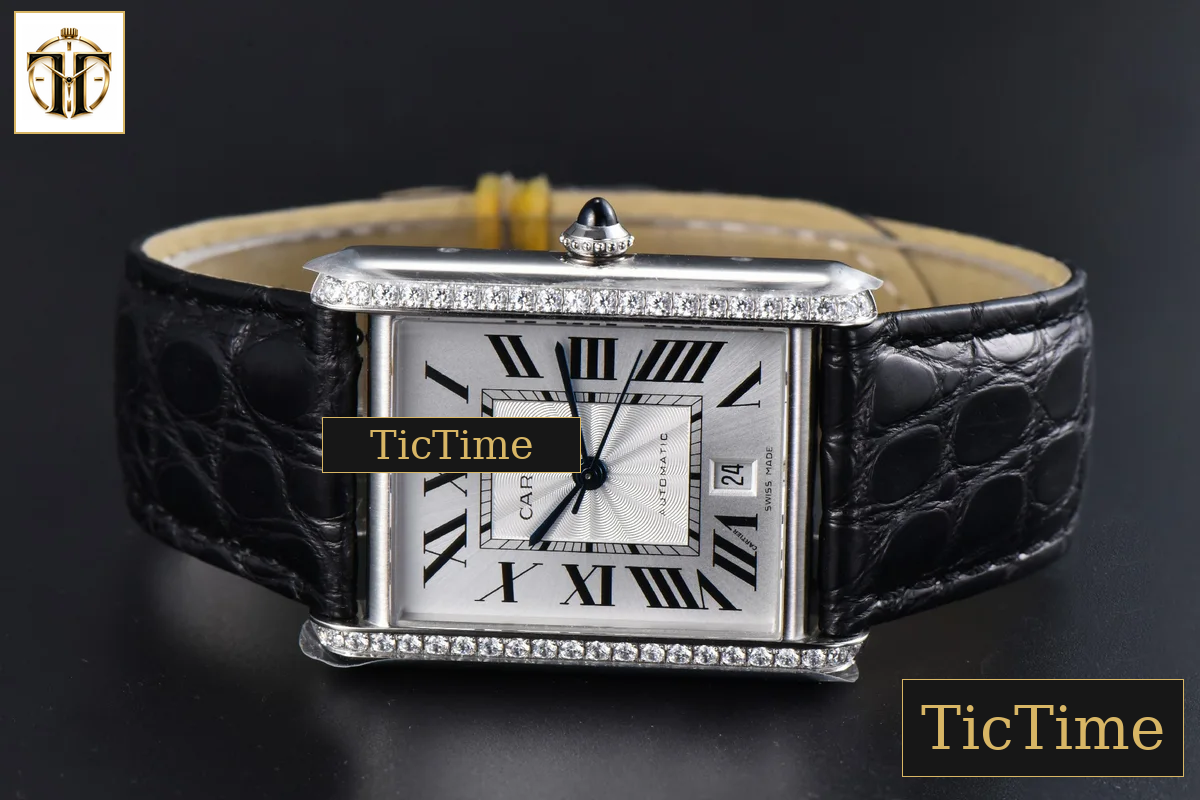 Tank Solo XL Automatic 31mm x 41mm AF SS Diamond Black Croc Textured Leather Strap 9015 — foto 11