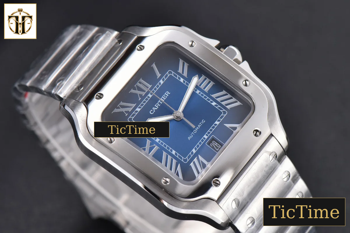 Santos de Cartier XL 40mm BVF Blue Dial SS Bracelet Miyota 9019 — foto 10