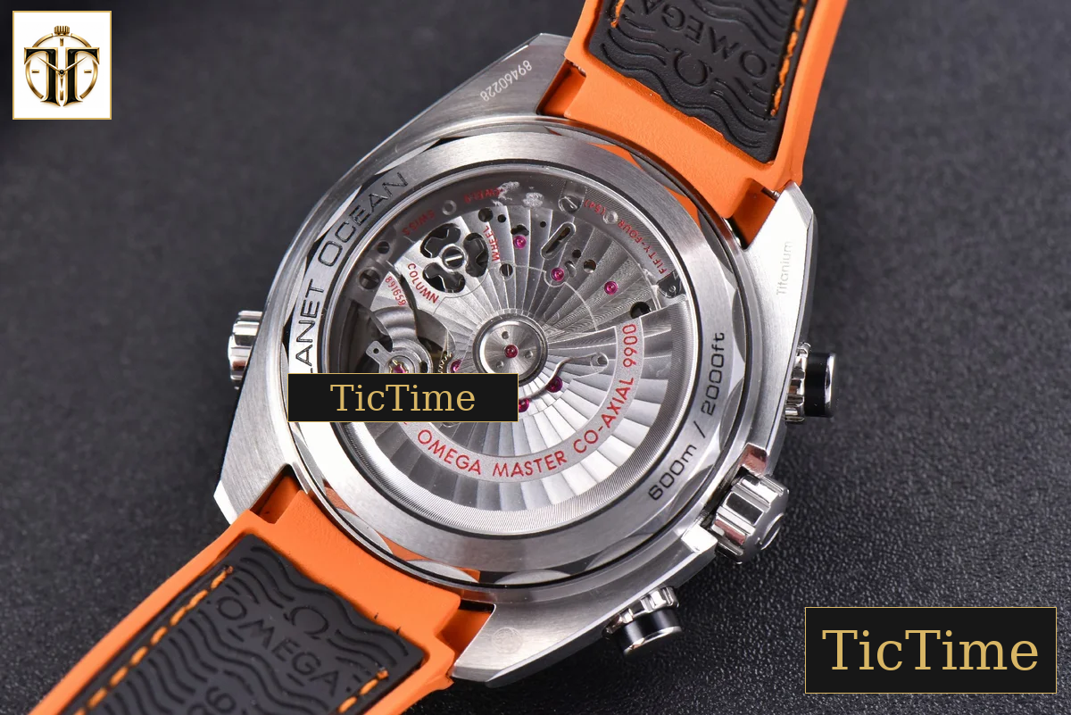 Planet Ocean Chrono 45.5mm OMF Gray Dial Orange/Black Rubber Strap A9900 — foto 18