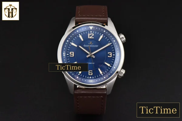 Foto frontal — Polaris Geographic 40mm LTF Blue Dial Black Leather Strap Miyota 9015