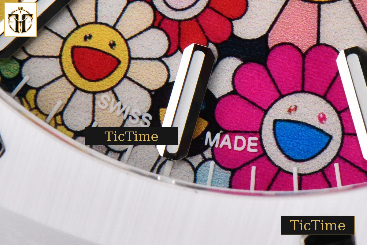 Royal Oak 15500 41mm APSF White Ceramic Takashi Murakami flower Dial SS Bracelet SA4302 — foto 5