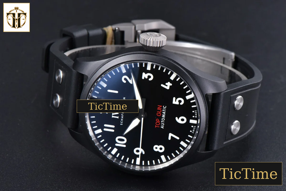 Top Gun IW329801 43mm M+F Ceramic Black Dial Black Rubber Strap A2892 — foto 12