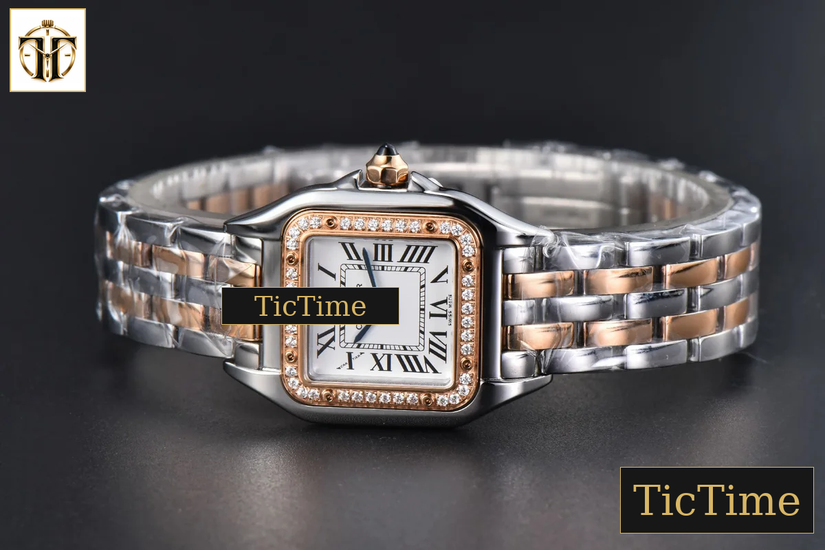 Panthère 22mm AF SS/RG Diamond Bezel White Dial SS/RG Bracelet Ronda Quartz — foto 12