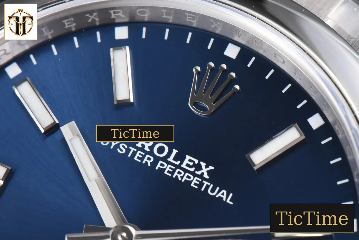 Oyster Perpetual 904L 124300 41mm Clean Factory Blue Dial SS Bracelet VR3230 — foto 6