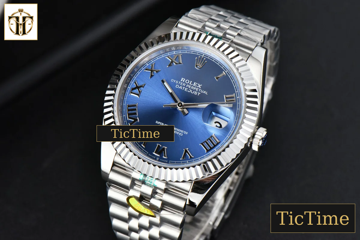 DateJust 126334 41mm ZF Blue Dial Roma Marker Jubilee Bracelet 2824 — foto 4