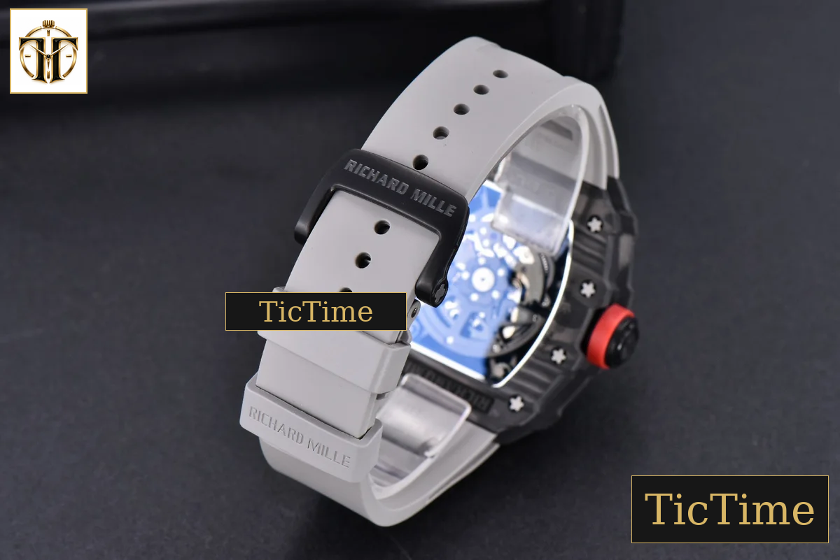 RM035-02 KVF Skeleton Dial Red Gray Rubber Strap V3 Miyota8215 — foto 20