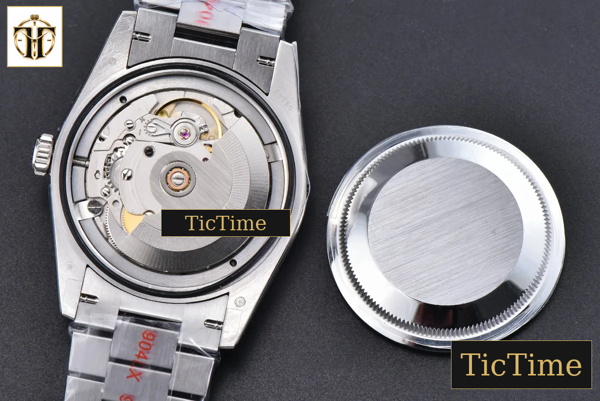 DayDate 36mm GMF SS Diamond Bezel White Dial Roman Marker President Bracelet (Tungsten) A2836 — foto 20
