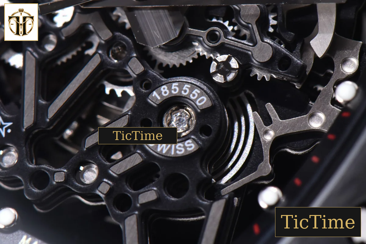 RM035-02 KVF Skeleton Dial Red Gray Rubber Strap V3 Miyota8215 — foto 10