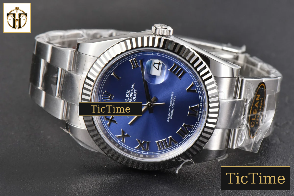 DateJust 126334 41mm Clean Factory Blue Roma Marker Osyter Bracelet VR3235 — foto 16