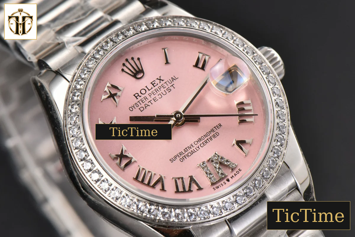 DateJust Ladies 904L 31mm WF Diamond Pink Dial Roma Marker Oyster Bracelet A2671 — foto 12