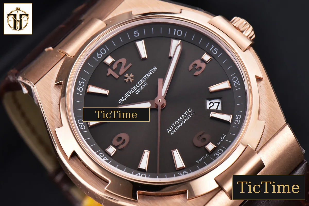 Overseas 47040 42mm MKF RG Brown Dial Leather Strap 9015 — foto 15