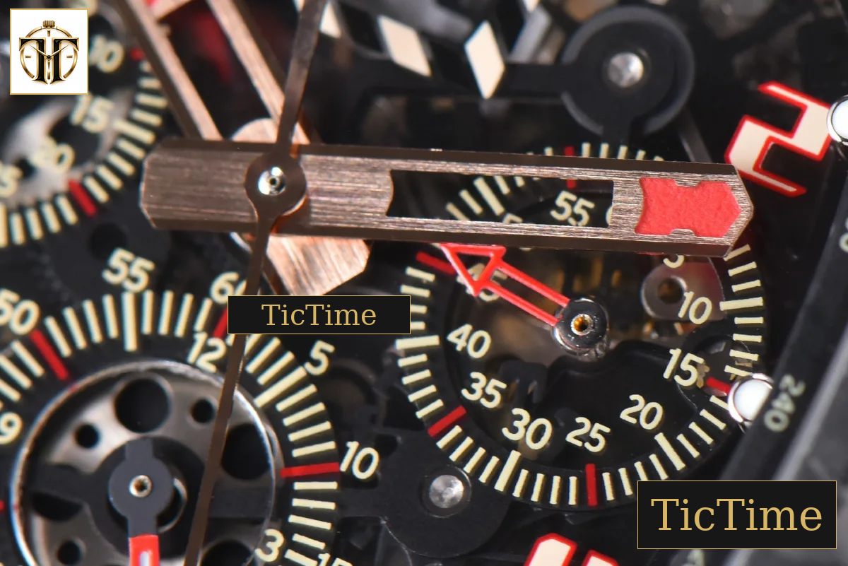 NTPT Chrono RM011 KVF Skeleton Dial RG Crown Black Rubber Strap V2 A7750 — foto 7