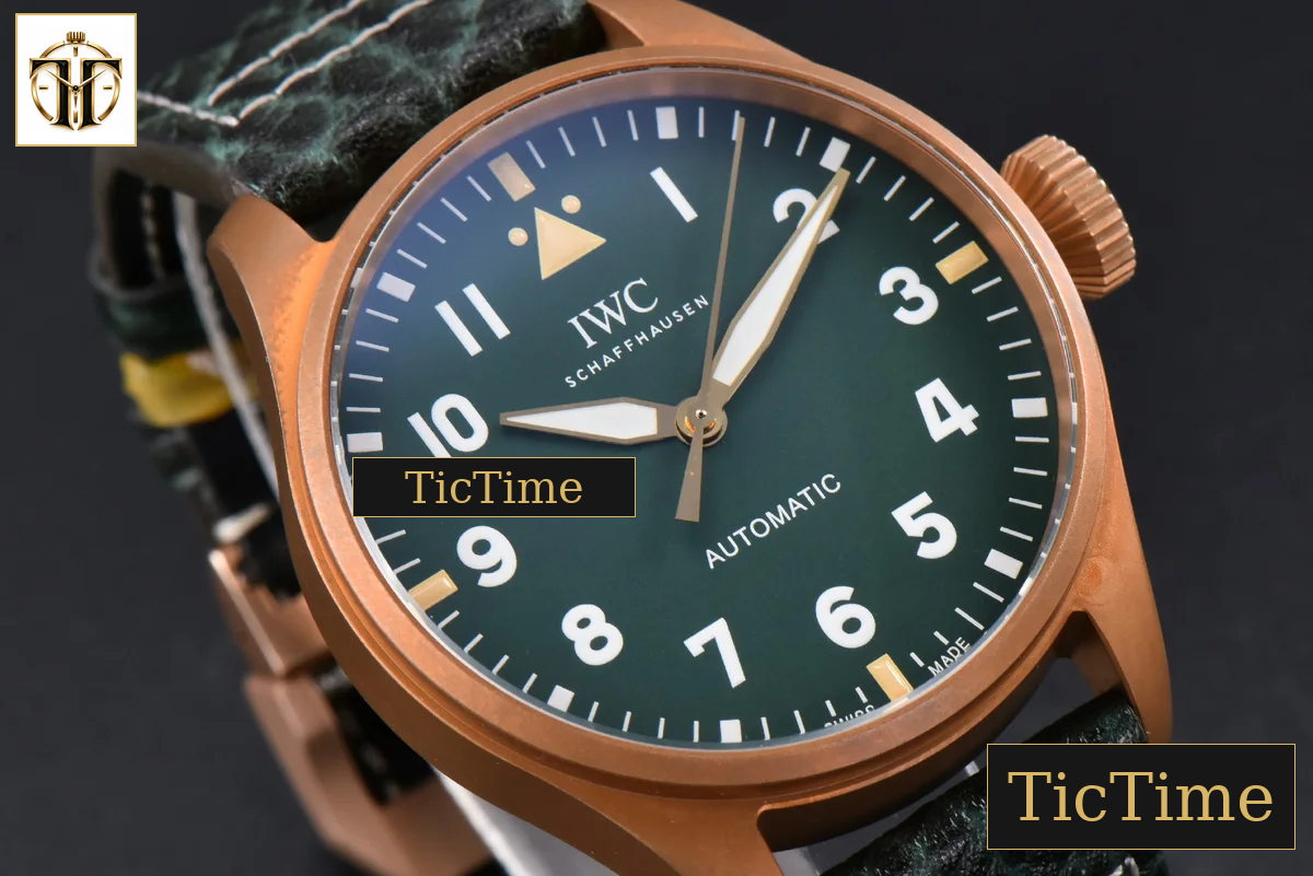 Big Pilot IW329702 43.8mm M+F Bronze Green Dial Green Leather Strap SEIKO 8N-24 — foto 12