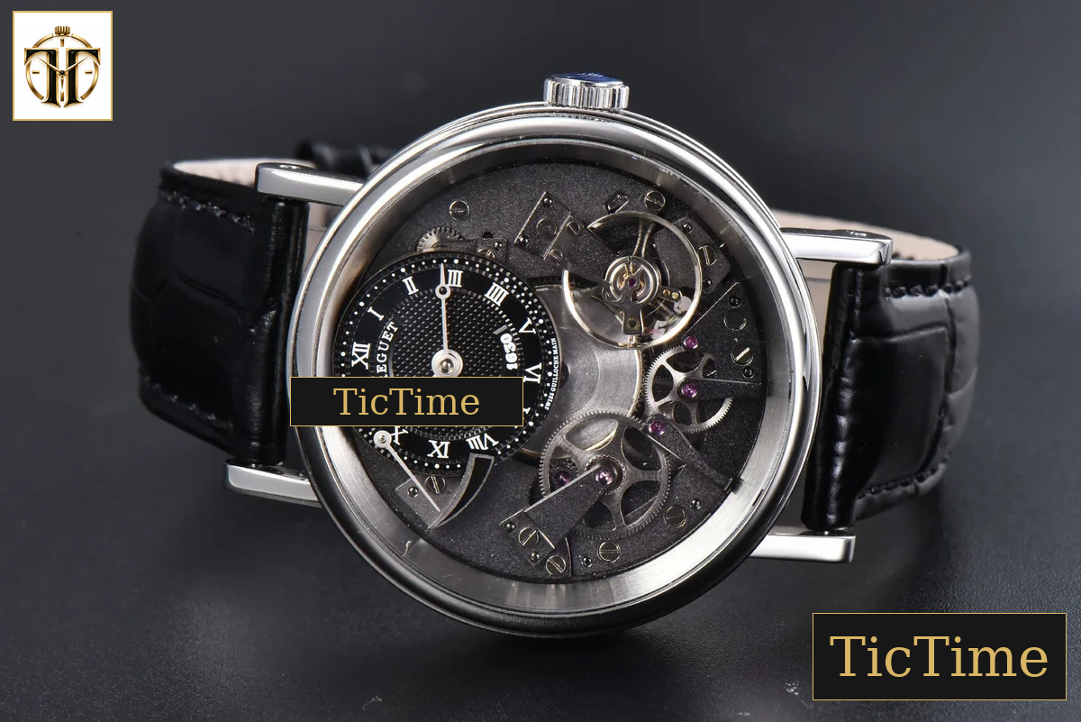 Tradition 7057BB 40mm ZF Gray Dial Black Subdial Black Leather Strap A505 — foto 11