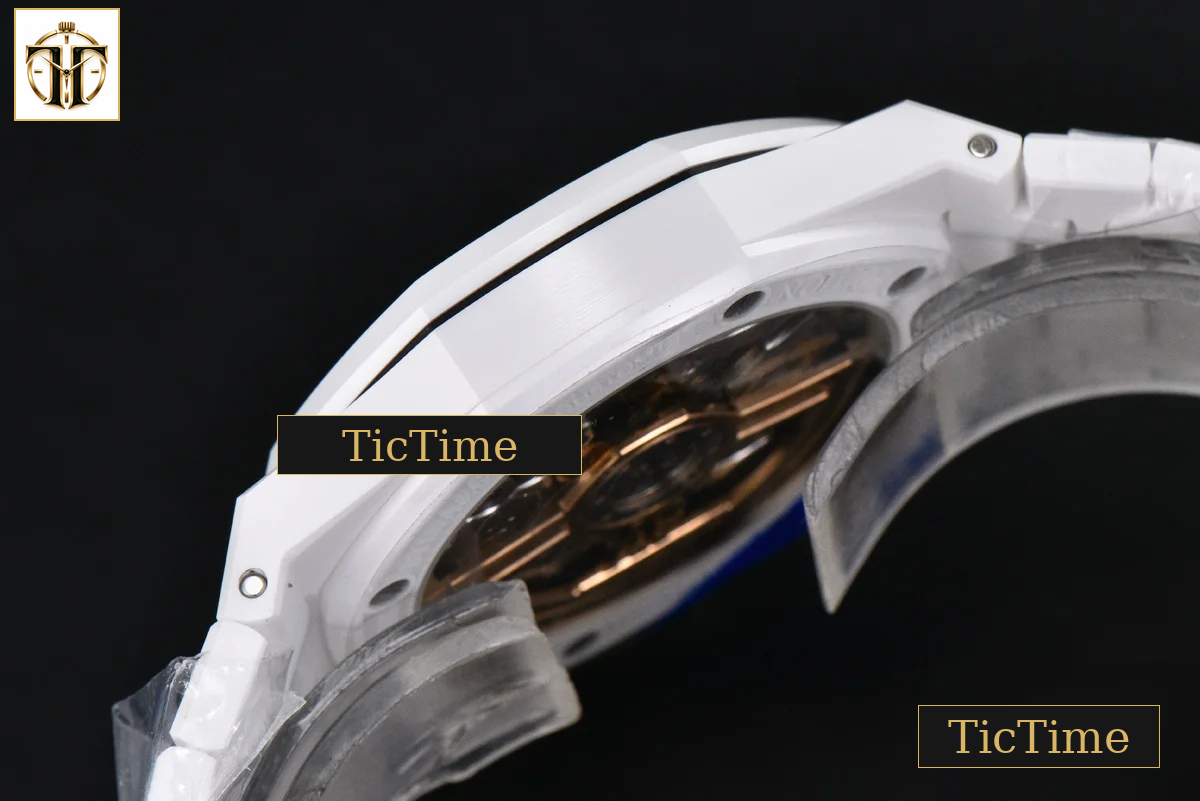 Royal Oak 15500 41mm APSF White Ceramic Takashi Murakami flower Dial SS Bracelet SA4302 — foto 11