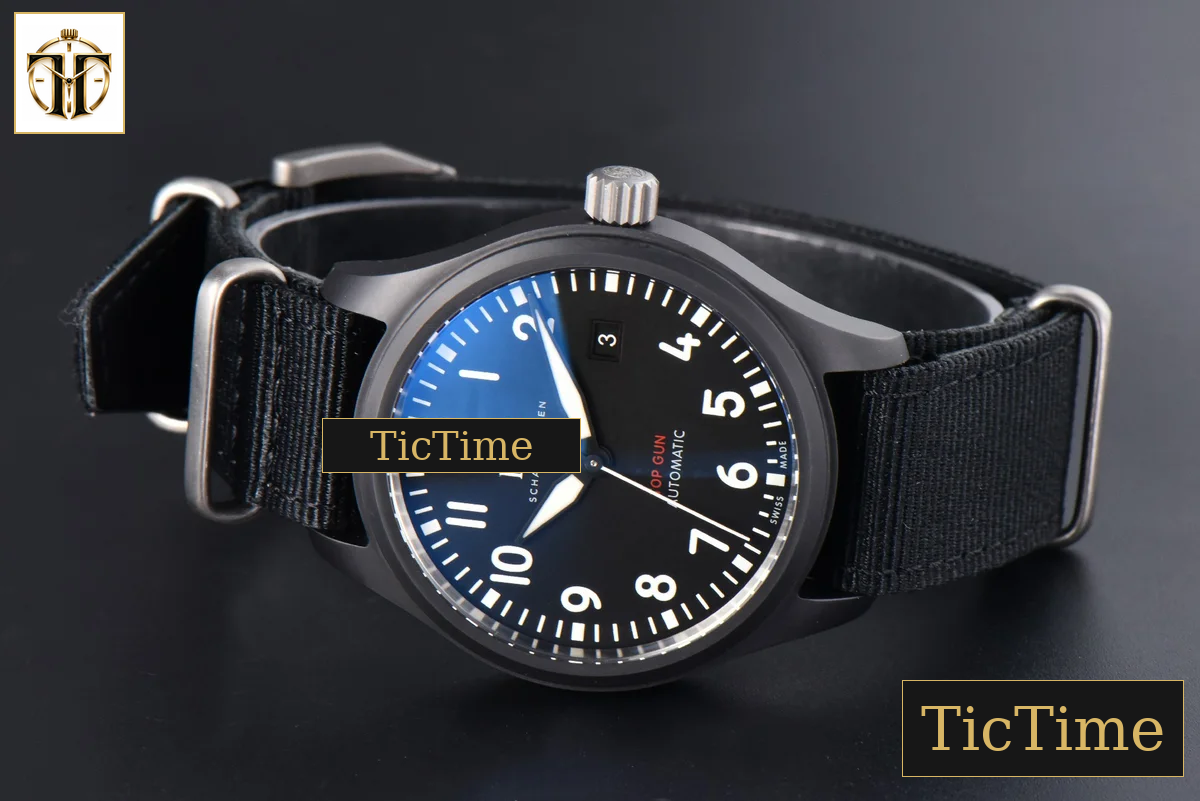 Pilot Top Gun IW326906 41mm V7F Black Ceramic Black Nylon Strap A32111 — foto 13